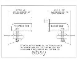 10048 MOTOR MOUNTS for 1949-54 CHEVY CAR with 292 CHEVY 6 CYL ENGINE