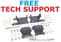 2WD S10 S15 LS 1982-2004 Adjustable Conversion Mounts With Clam Shell Mounts PC
