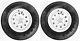 2-Pack Trailer Tire Rim ST175/80D13 1758013 B78-13 LRC 5 Lug White Modular