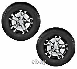 2-Pack Trailer Tire and Rim ST185/80R13 LRD 13X5 5-4.5 Mach Black Wheel T07