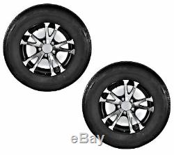 2-Pack Trailer Tire and Rim ST185/80R13 LRD 13X5 5-4.5 Mach Black Wheel T07