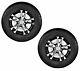 2-Pack Trailer Tire and Rim ST185/80R13 LRD 13X5 5-4.5 Mach Black Wheel T07
