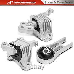 3Pcs Engine Motor Mount & Trans. Mount for Chrysler 200 15-17 Jeep Cherokee Auto