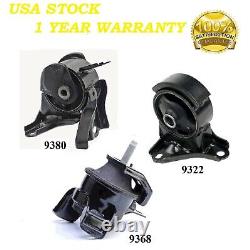 3 PCS Front Motor & Trans Mount FIT 2005-2010 Kia Sprotage 2.0L Manual Trans