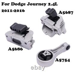 3 Sets For 2011-2016 Dodge Journey 2.4L Engine Motor & Trans Mount Mounting New