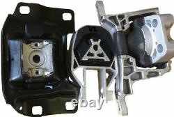 3pc Engine And Transmission Mount For 2012-2016 Ford Focus 2.0l No Turbo Auto