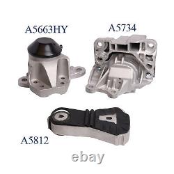 3pcs Engine Motor & Trans Mount for 2016-2019 Ford Explorer 3.5L Automatic Trans