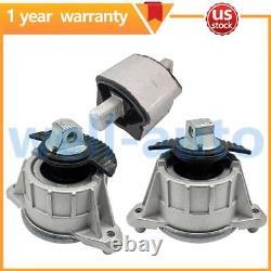 3pcs New Engine and Transmission Mount Kit For Benz CLS C218 CLS63 AMG E63 AMG