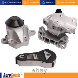 3x Engine Mount Set For 2011-2015 Ford Explorer V6 3.5L Engine with Auto Trans