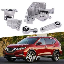 4PCS Engine Motor + Auto Transmission Mount Kit For 2014-2017 Nissan Rogue 2.5L