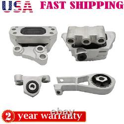 4Pcs Engine Mounts & Transmission Mount Set For 2015-2017 Jeep Renegade L4 2.4L