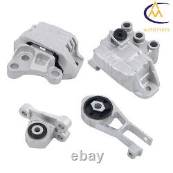 4× Engine Motor & Trans Mount Set 68363996AA For 15-17 Jeep Renegade 68363755AA