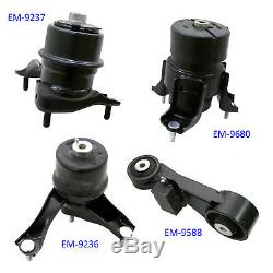 4pc Engine Motor Mount Kit for 10-11 Toyota Camry 2.5L Automatic Transmission AT