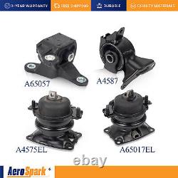 4pcs Engine Motor & Auto Trans Mount withElectr. Cont for 11-17 Honda Odyssey 3.5L