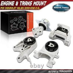 4x Engine Motor Mount & Transmission Mount for Chevrolet Malibu 2009-2012 2.4L