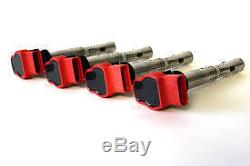 4x New Aftermarket R8 Red Ign Coil 06e 905 115e For All Audi Seat Skoda Vw