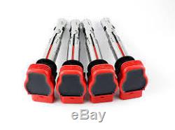 4x New Aftermarket R8 Red Ign Coil 06e 905 115e For All Audi Seat Skoda Vw