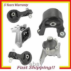 5PCS Set Fits 2007-2011 Honda CRV 2.4L 4WD Engine Motor & Transmission Mount