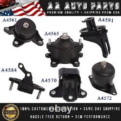 6PC Motor & Trans Mounts Set for 09-14 Acura TSX 08-12 Honda Accord 2.4L with Auto