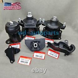 6pcs Engine Mount Kit For 2003-2007 Honda Accord V6 3.0L Auto Trans