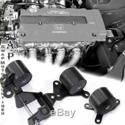 96-00 Honda Civic B16, B17, B20 (Sir Only)Ek Manuel Engine Swap Motor Mounts Black