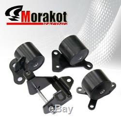 96-00 Honda Civic EK D B Series Engine Swap Motor Mount Kit Hydraulic MT Black