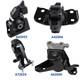 Auto Engine Motor & Transmission Mount Set for Toyota Prius 2010-2015 Lexus 1.8L