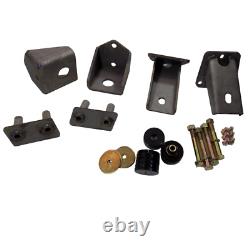 Bare Steel Jeep YJ Small Block Chevy SBC Conversion V8 V6 Motor Mounts Poly