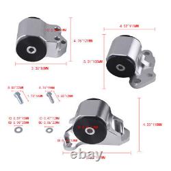 Billet Aluminum Engine Mounts Del Sol Civic 92-95 Integra 94-01 EG DC2 3-Bolt DC