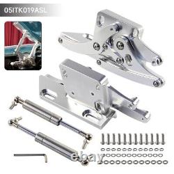 Billet Aluminum Hood Hinge Kit Pair for Mustang 1967-1969 Silver Direct Fit