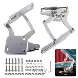 Billet Aluminum Hood Hinge Kit Pair for Mustang 1967-1969 Silver Direct Fit