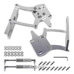 Billet Aluminum Hood Hinge Kit Pair for Mustang 1967-1969 Silver Direct Fit