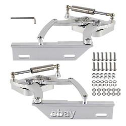 Billet Aluminum Hood Hinge Kit Pair for Mustang 1967-1969 Silver Direct Fit