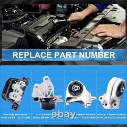 Engine Motor & Trans Mount Kit of 4 For 10-17 Chevrolet Equinox GMC Terrain 2.4L