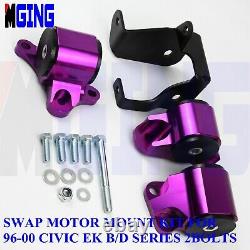 Engine Swap Motor Mount For 96-00 Honda Civic EK D16 B16 B18 B20 2 Bolt PURPLE