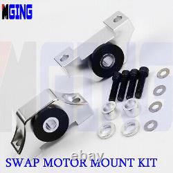 Engine Swap Motor Mount Kit For 96-00 97 98 CIVIC EK D16 B16 B18 Silver 2bolt