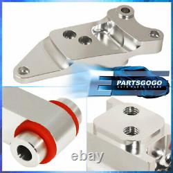 For 06-11 Civic Si Manual Trans Billet Aluminum Engine Motor Mount Silver Red
