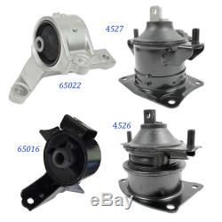 For 2007-2009 Acura MDX 3.7L Motor & Trans Mount Set 4526 4527 65022 65016 M1271