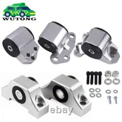 For 92-95 Civic 94-01 Integra EG B D Del Sol Engine Motor Mount 3 Bolts Chrome