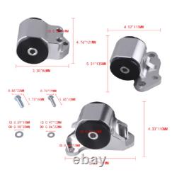 For 92-95 Civic 94-01 Integra EG B D Del Sol Engine Motor Mount 3 Bolts Chrome