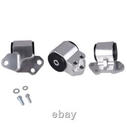 For 92-95 Civic 94-01 Integra EG B D Del Sol Engine Motor Mount 3 Bolts Chrome