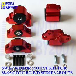 For 92-95 Honda Civic 94-01 Integra EG 2bolt B D DC2 Swap Engine Motor Mount Kit