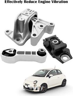 For Fiat 500 L4 1.4l Trans. Engine Motor Mount & Torque Strut Mount 3pcs/set