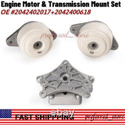 For Mercedes W212 E350 4Matic Front Engine Mounts &Transmission Mount 2042400618