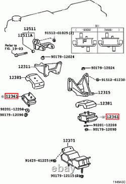 Genuine Toyota LandCruiser 80 Series HZJ 1HZ 4.2 Diesel Front Engine Mount x2