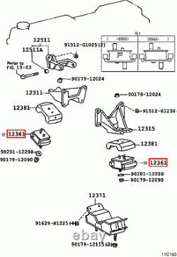 Genuine Toyota LandCruiser 80 Series HZJ 1HZ 4.2 Diesel Front Engine Mount x2