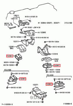 Genuine Toyota LandCruiser 80 Series HZJ 1HZ 4.2 Diesel Front Engine Mount x2