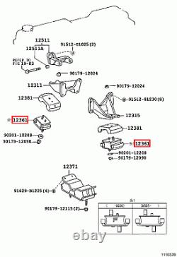 Genuine Toyota LandCruiser 80 Series HZJ 1HZ 4.2 Diesel Front Engine Mount x2
