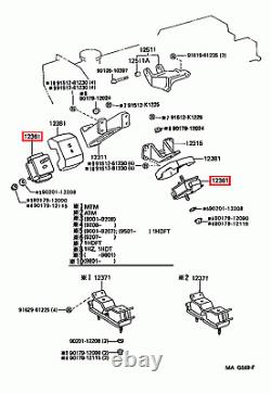 Genuine Toyota LandCruiser 80 Series HZJ 1HZ 4.2 Diesel Front Engine Mount x2