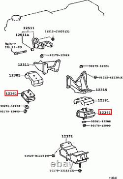 Genuine Toyota LandCruiser 80 Series HZJ 1HZ 4.2 Diesel Front Engine Mount x2